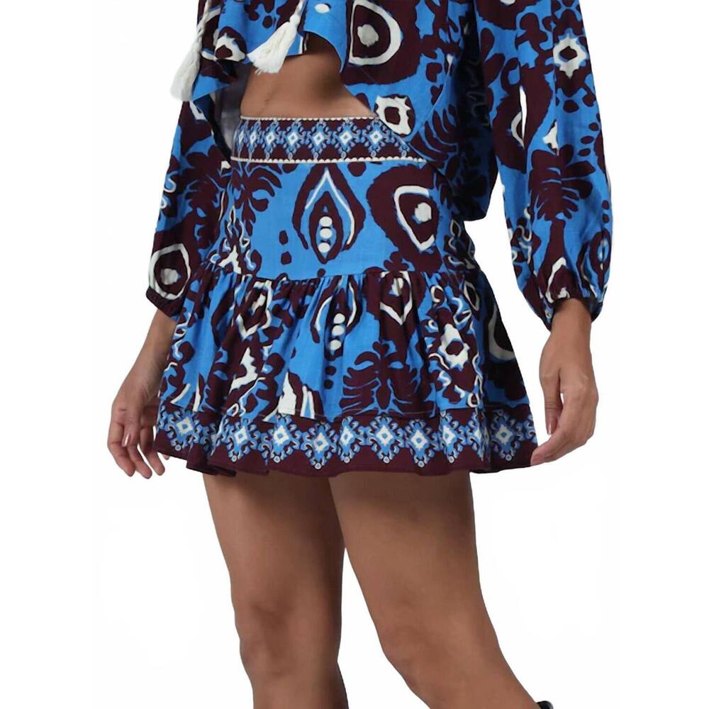 NEW AYLAYA ocean treasure skirt in blue multi